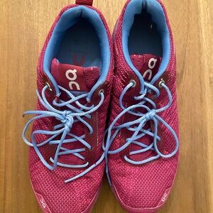 On Running Women’s Cloudtech Sneakers in Deep Magenta and Blue